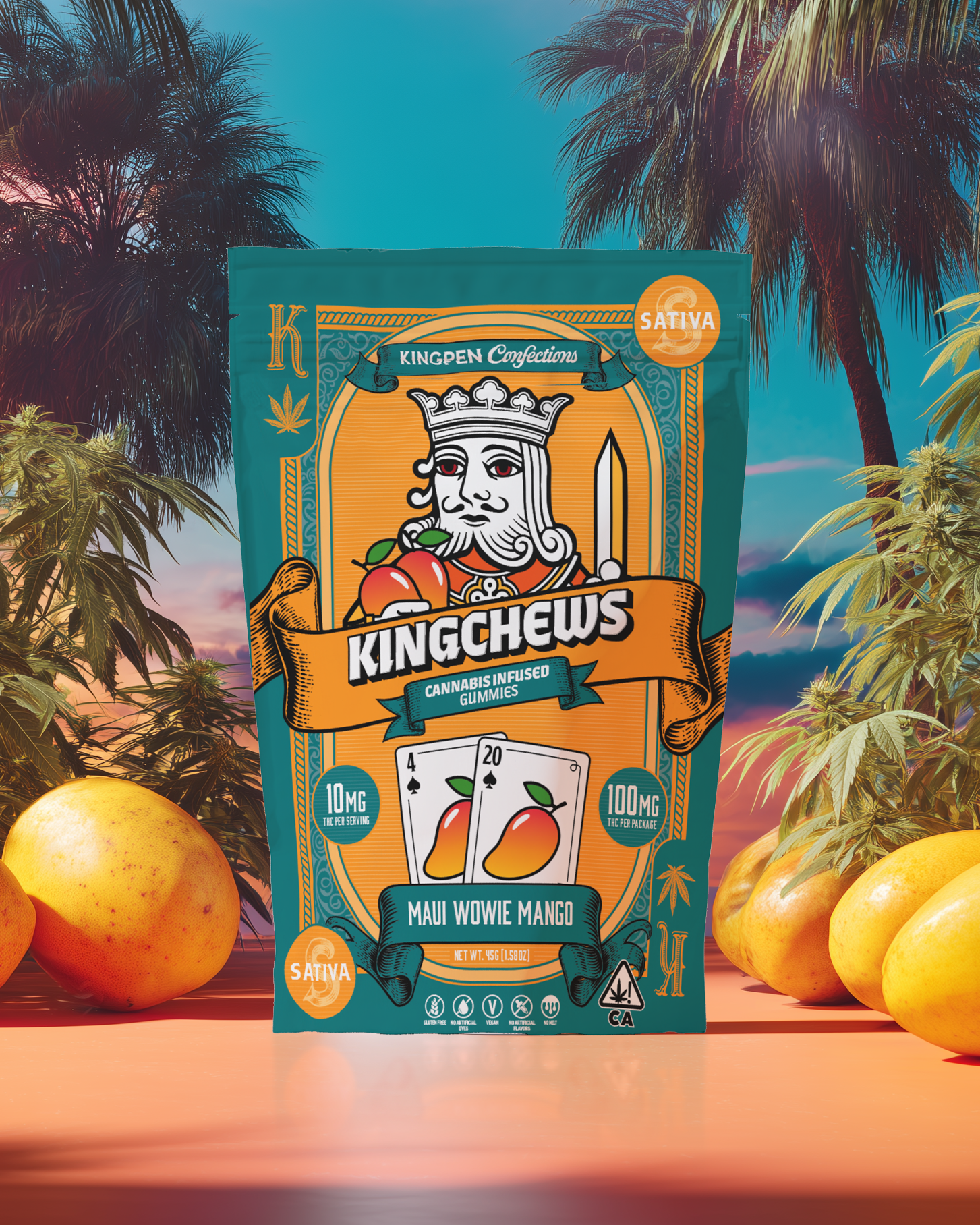 Kingchews Wowie Mauie Mango 10mg THC Gummies